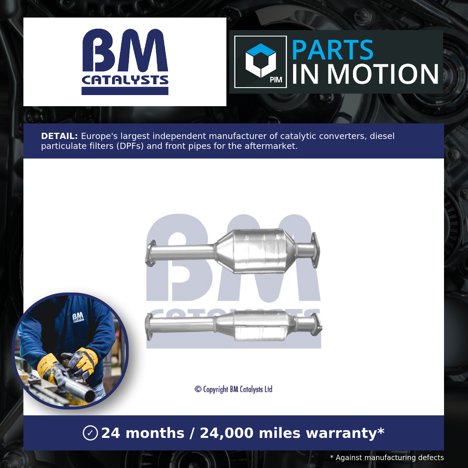 BM Catalysts Non Type Approved Catalytic Converter BM90412 [PM334516]