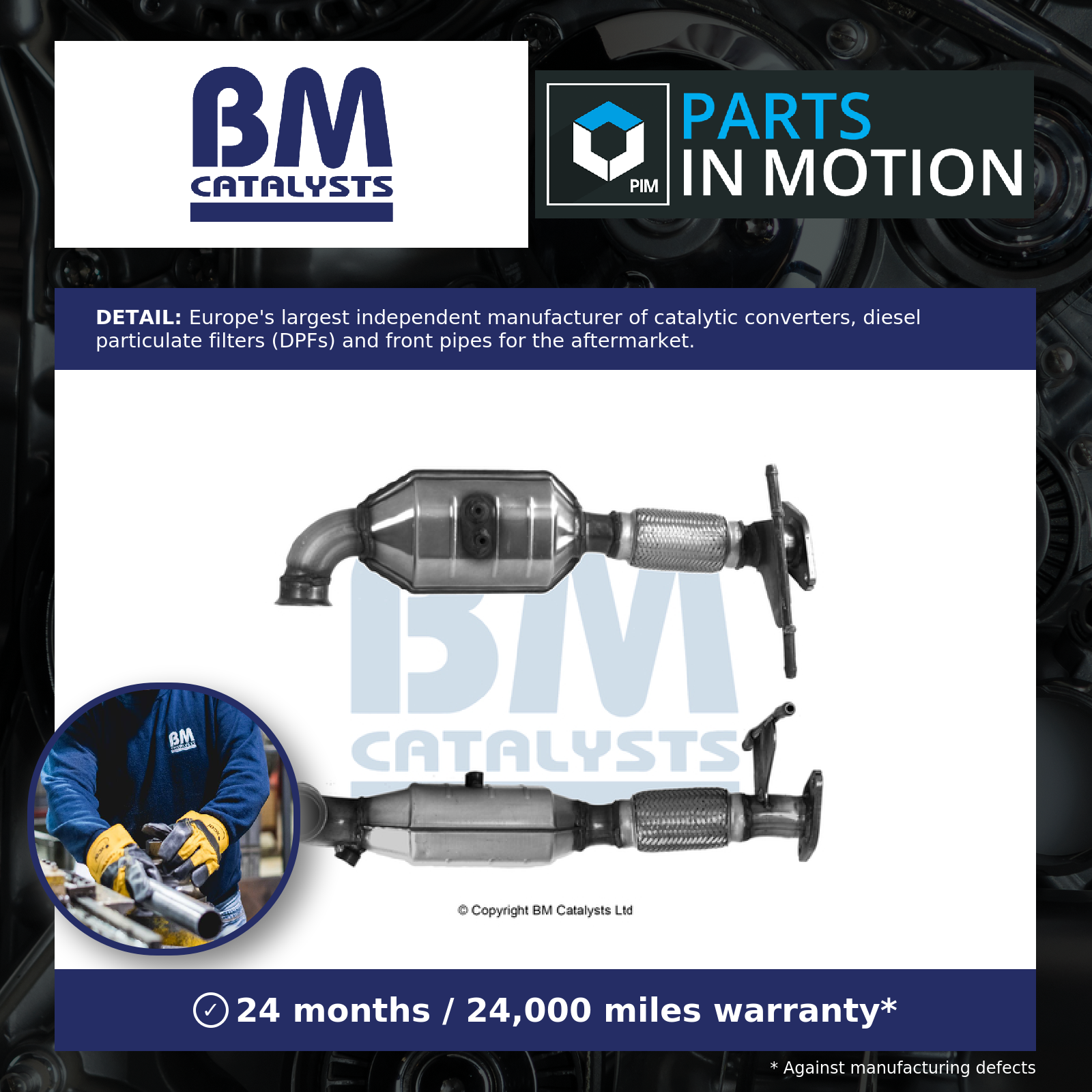 BM Catalysts Catalytic Converter Type Approved BM80443H [PM921932]