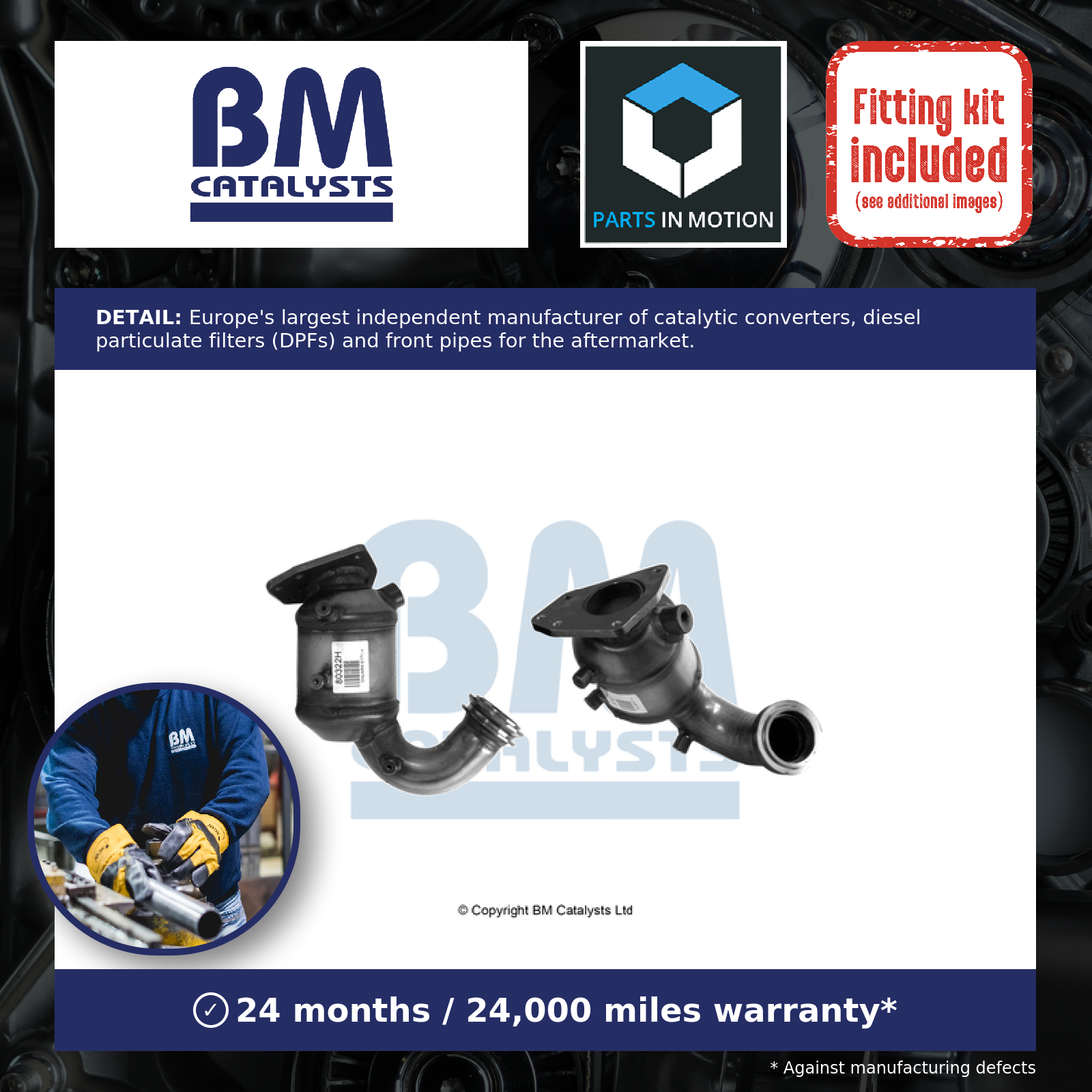 BM Catalysts Catalytic Converter Type Approved BM80322H [PM424537]