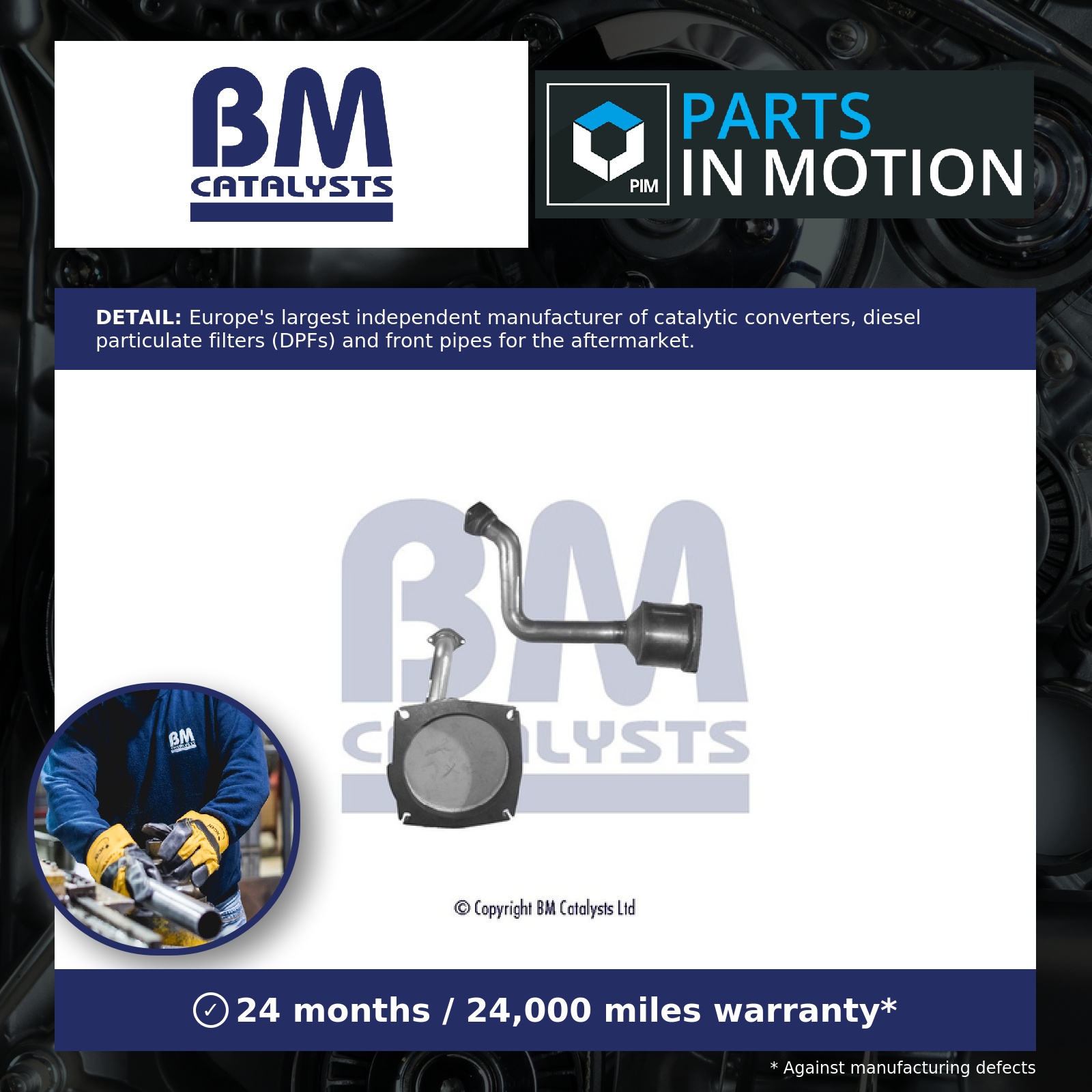 BM Catalysts Catalytic Converter Type Approved BM80256H [PM410426]