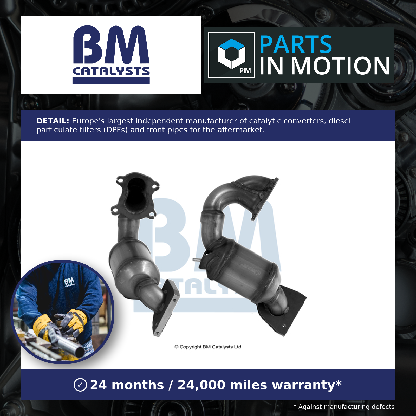 BM Catalysts Catalytic Converter Type Approved BM80232H [PM337628]