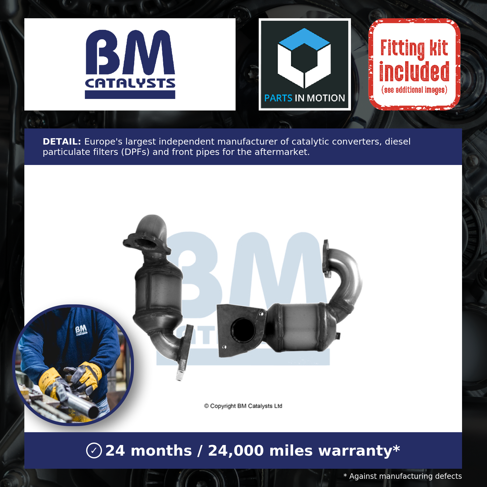 BM Catalysts Catalytic Converter Type Approved BM80183H [PM337616]