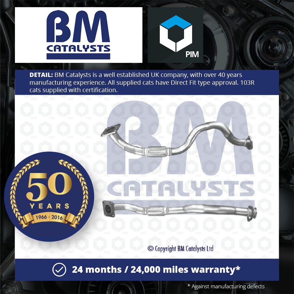 BM Catalysts Exhaust Front / Down Pipe + Fitting Kit Front BM70650K [PM2072184]