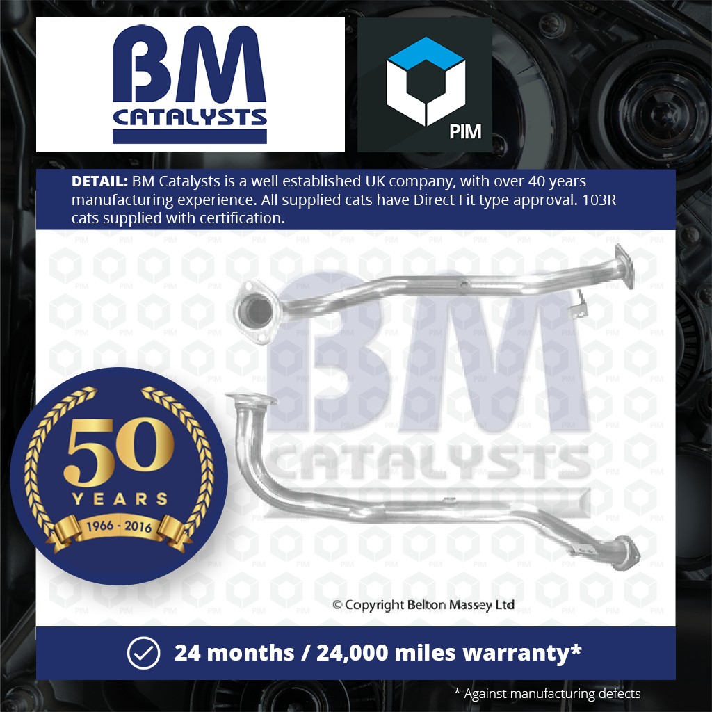 BM Catalysts Exhaust Front / Down Pipe + Fitting Kit Front BM70629K [PM2072158]