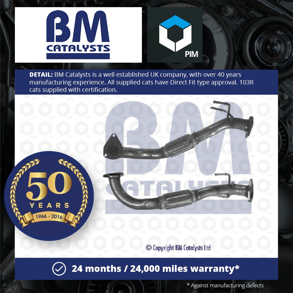 BM Catalysts Exhaust Front / Down Pipe + Fitting Kit Front BM70525K [PM2072002]