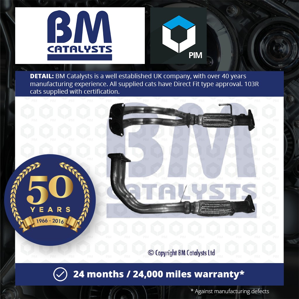 BM Catalysts Exhaust Front / Down Pipe + Fitting Kit Front BM70496K [PM2071970]