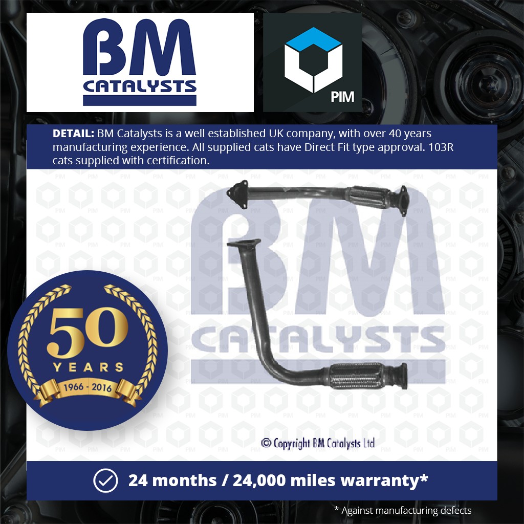 BM Catalysts Exhaust Front / Down Pipe + Fitting Kit Front BM70472K [PM2071936]