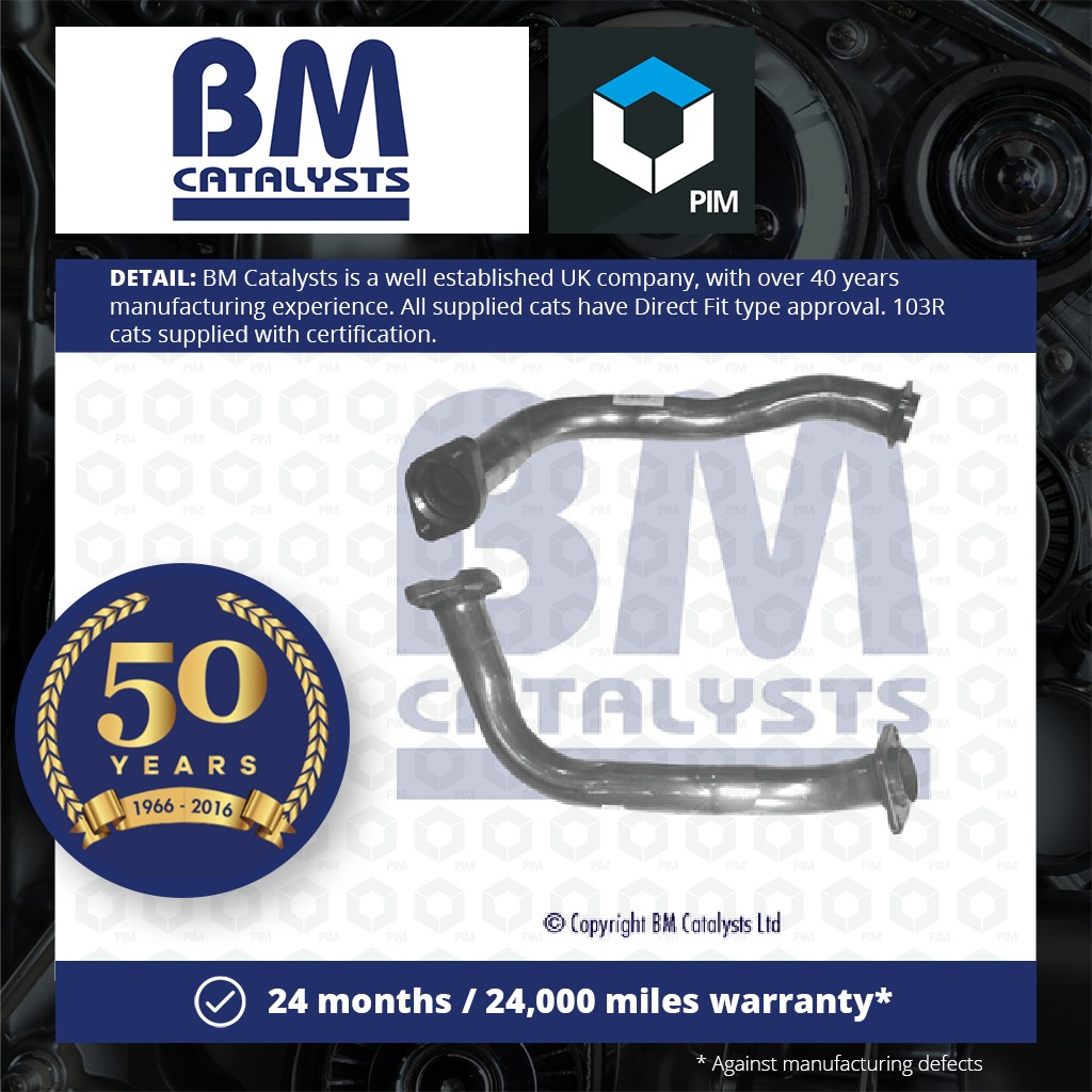 BM Catalysts Exhaust Front / Down Pipe + Fitting Kit Front Left BM70293K [PM2071674]