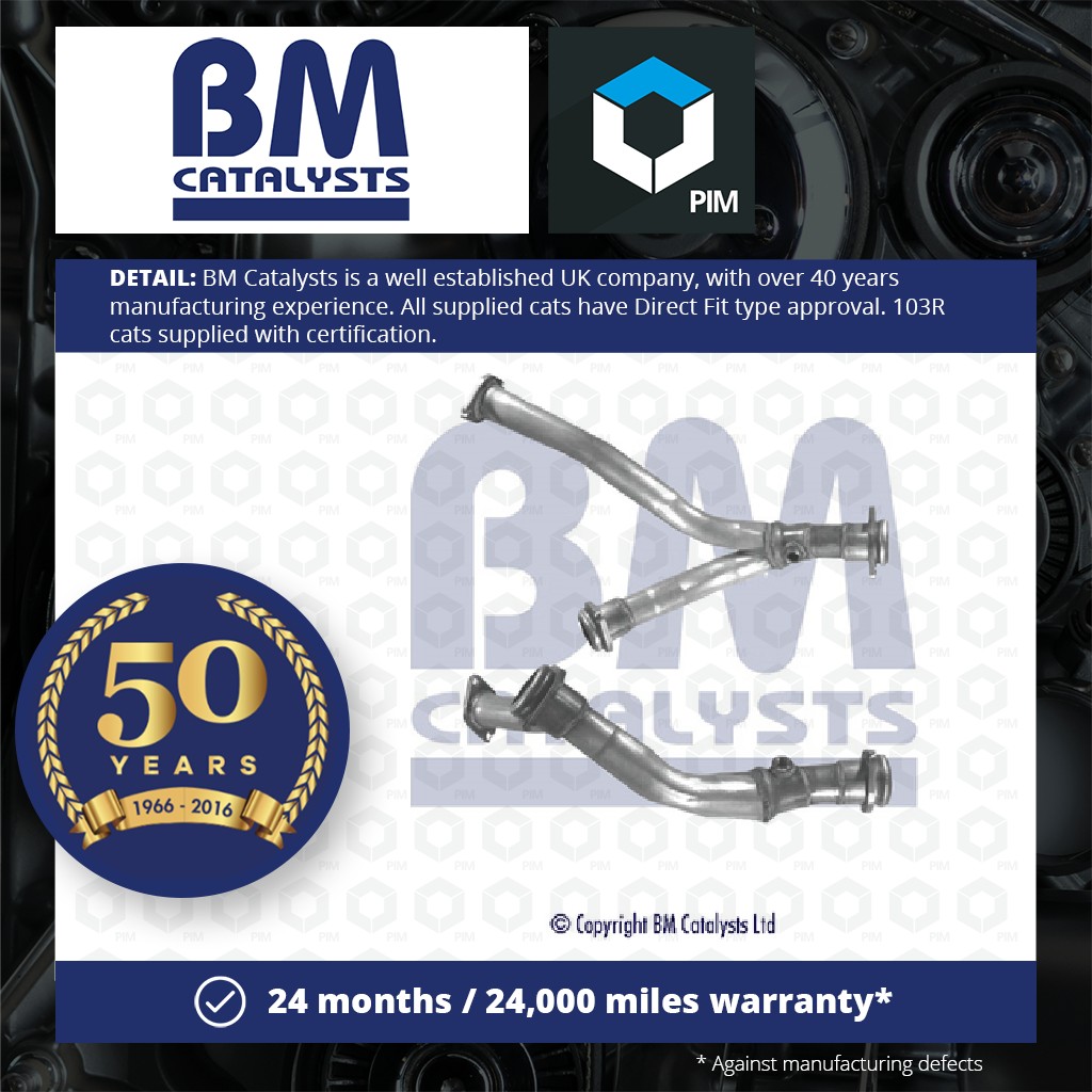 BM Catalysts Exhaust Front / Down Pipe + Fitting Kit Front Right BM70292K [PM2071672]