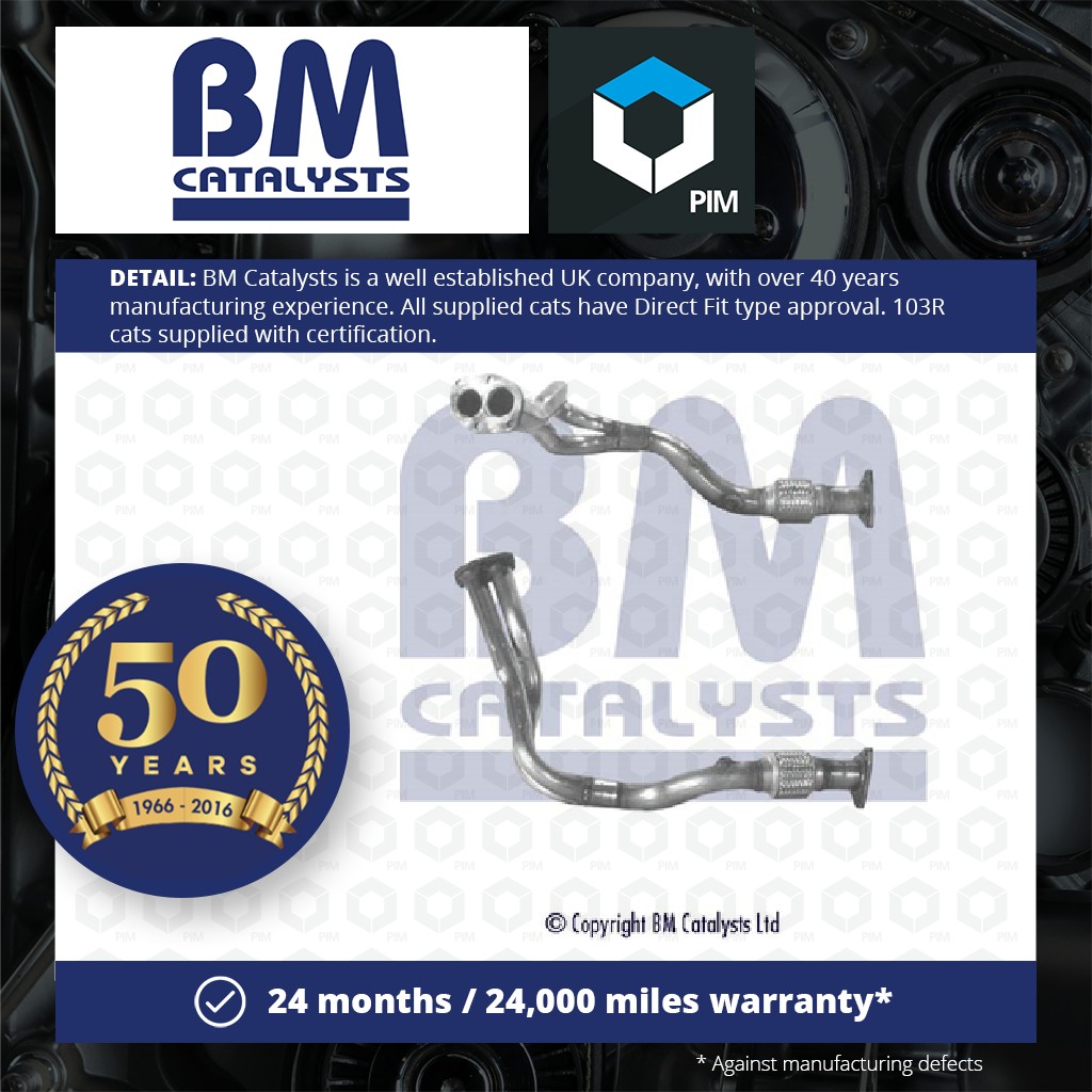 BM Catalysts Exhaust Front / Down Pipe + Fitting Kit Front BM70210K [PM2071562]