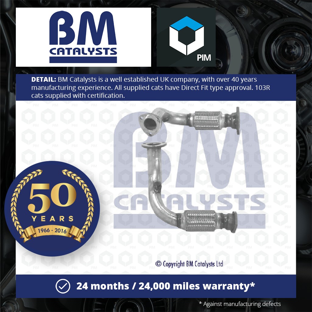 BM Catalysts Exhaust Front / Down Pipe + Fitting Kit Front BM70112K [PM2071406]