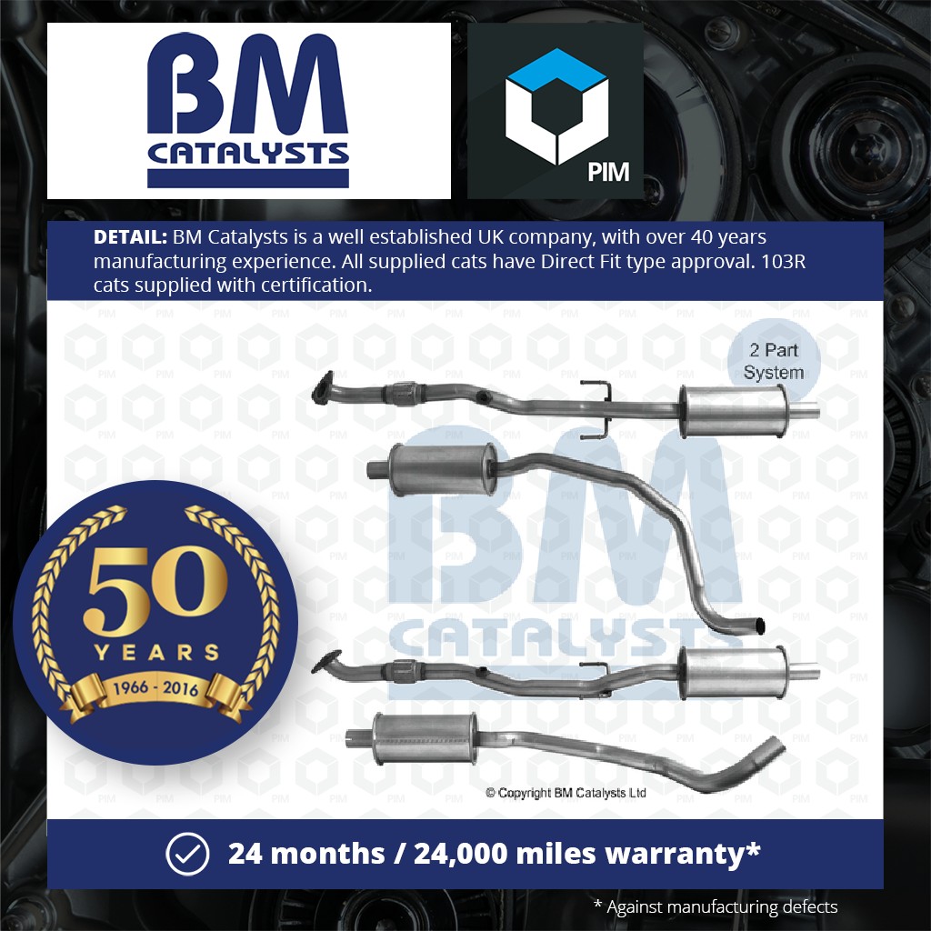 BM Catalysts Exhaust Pipe + Fitting Kit Centre BM50970K [PM2071232]