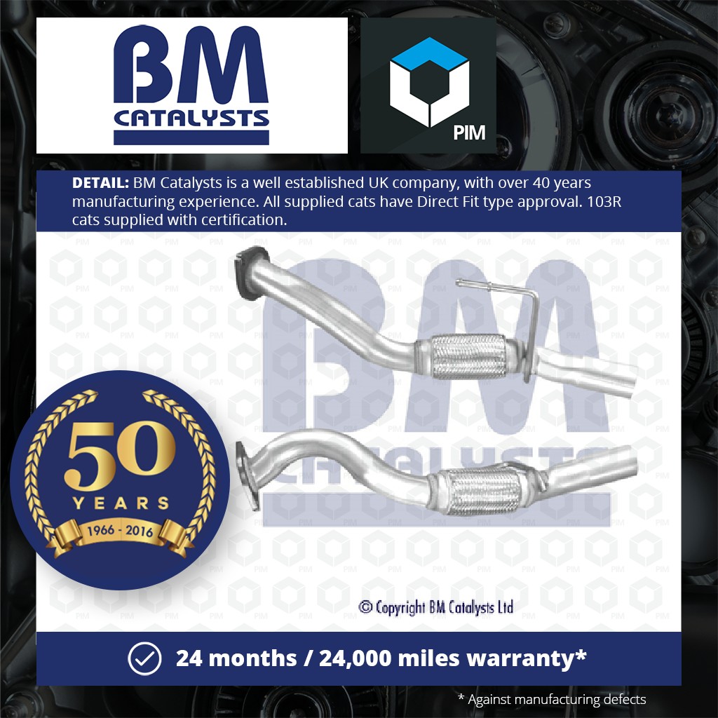 BM Catalysts Exhaust Pipe + Fitting Kit Centre BM50744K [PM2071098]