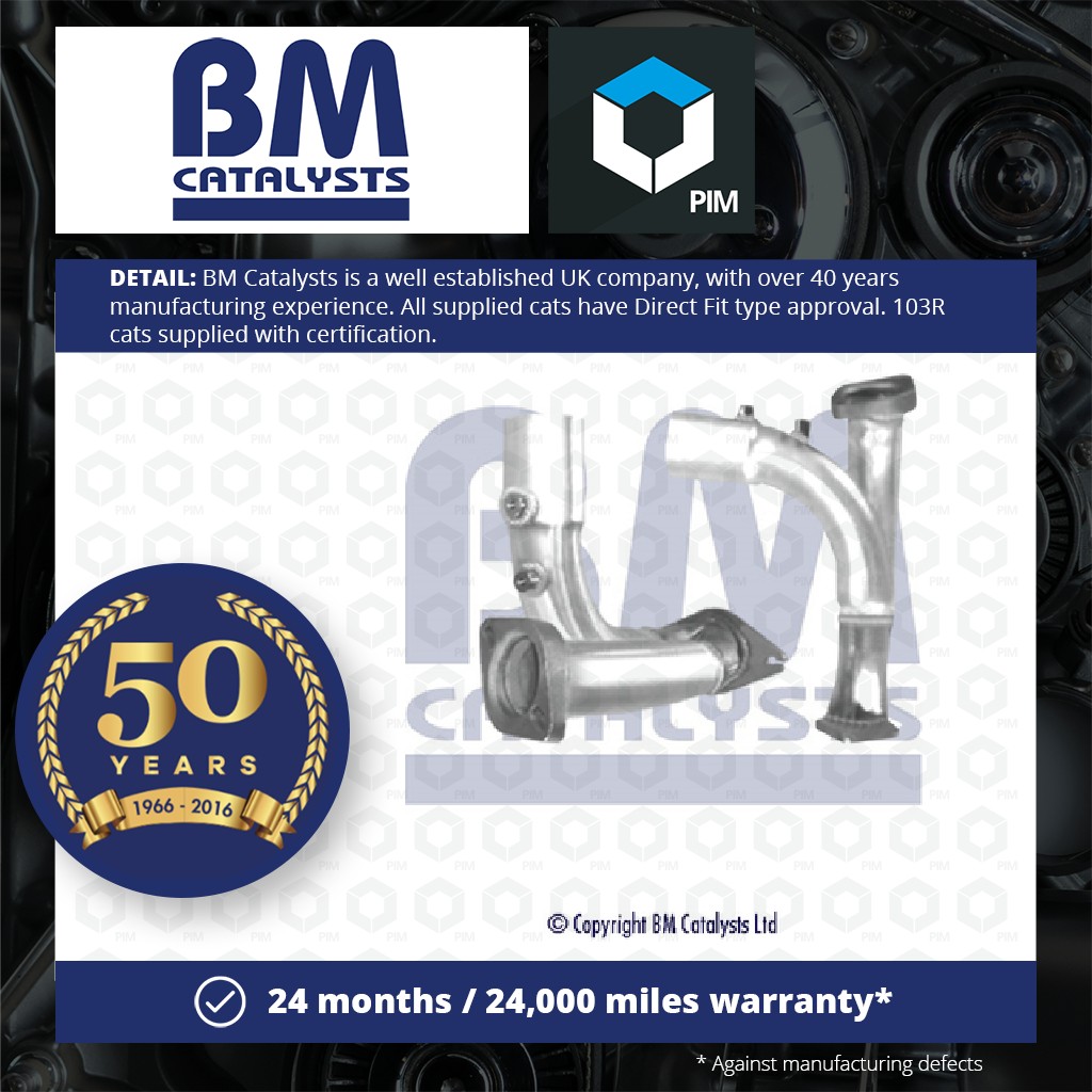 BM Catalysts Exhaust Pipe + Fitting Kit Rear BM50582K [PM2070936]