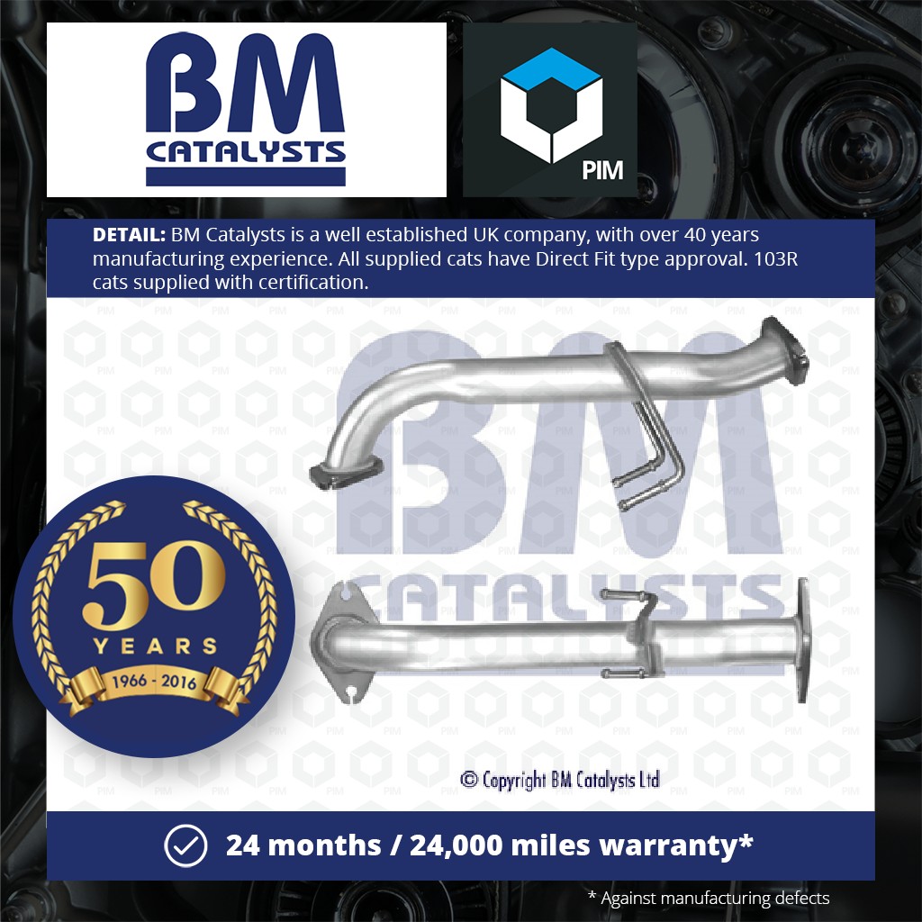 BM Catalysts Exhaust Pipe + Fitting Kit Centre BM50554K [PM2070892]