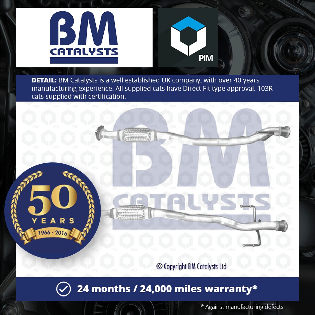 BM Catalysts Exhaust Pipe + Fitting Kit Centre BM50483K [PM2070780]