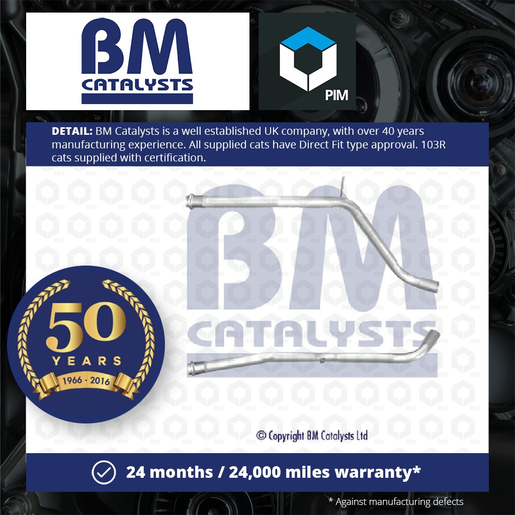BM Catalysts Exhaust Pipe + Fitting Kit Centre BM50335K [PM2070532]
