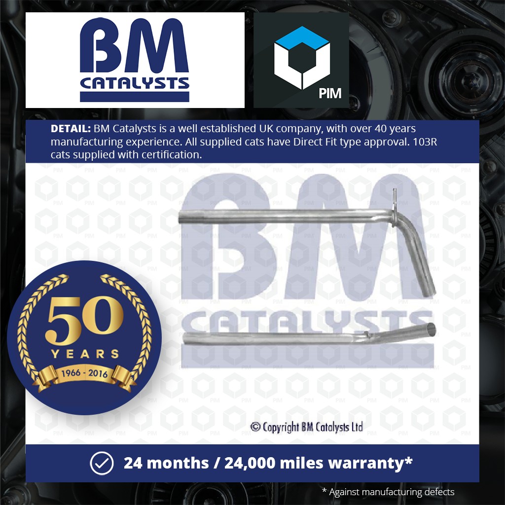BM Catalysts Exhaust Pipe + Fitting Kit Centre BM50254K [PM2070422]