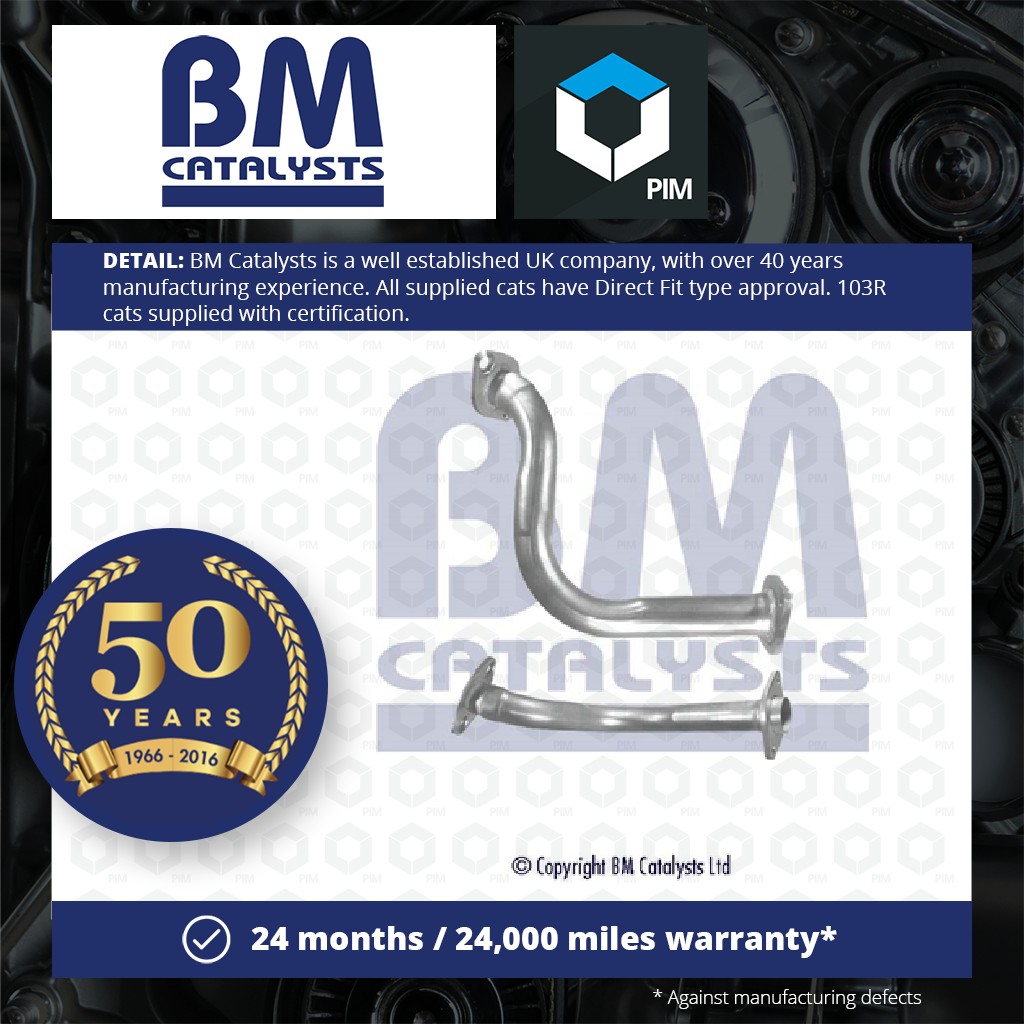 BM Catalysts Exhaust Pipe + Fitting Kit Centre BM50252K [PM2070418]