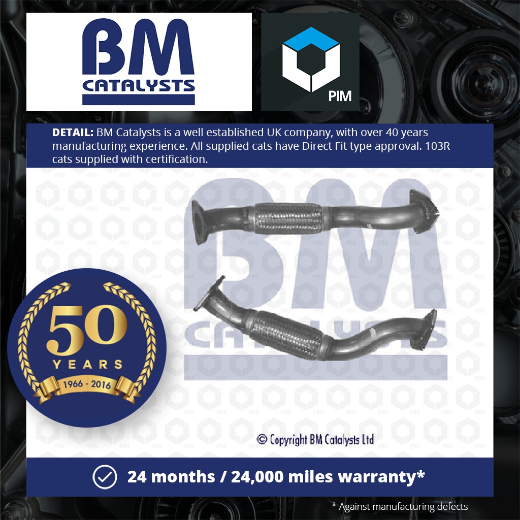 BM Catalysts Exhaust Pipe + Fitting Kit Front BM50141K [PM2070224]
