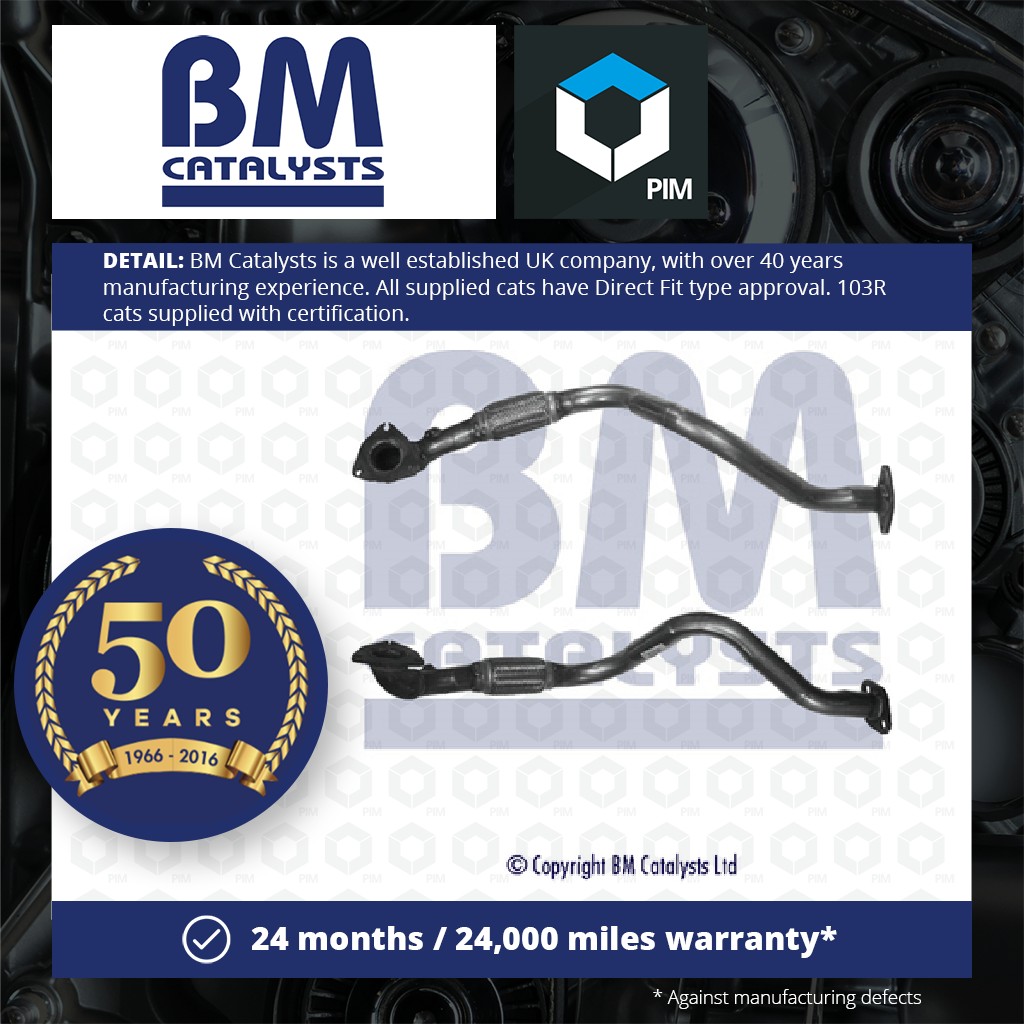 BM Catalysts Exhaust Pipe + Fitting Kit Front BM50128K [PM2070204]