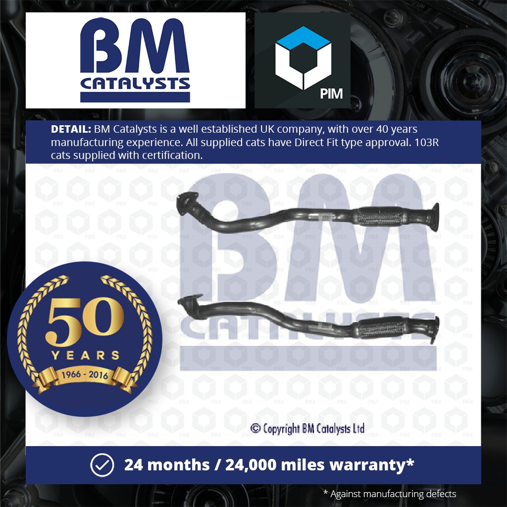 BM Catalysts Exhaust Pipe + Fitting Kit Front BM50096K [PM2070144]