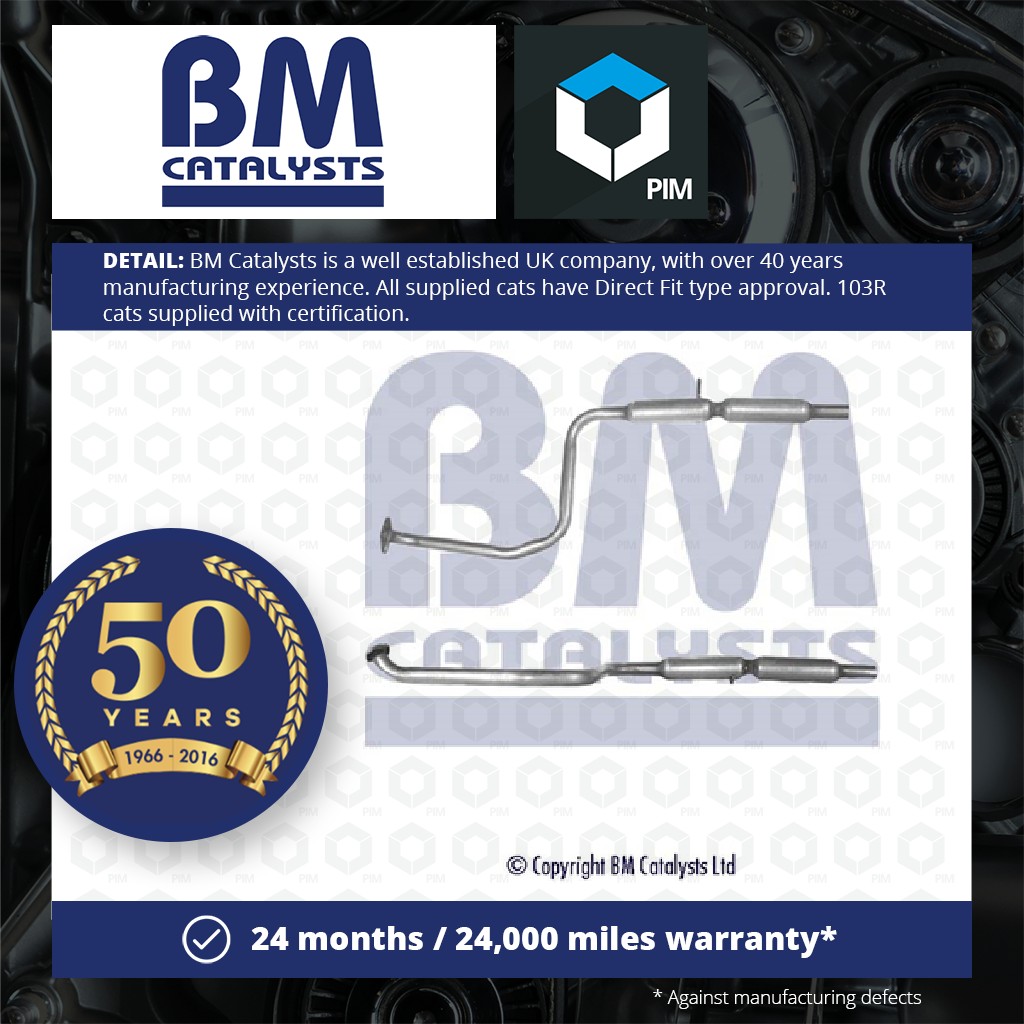BM Catalysts Exhaust Pipe + Fitting Kit Centre BM50010K [PM2070016]