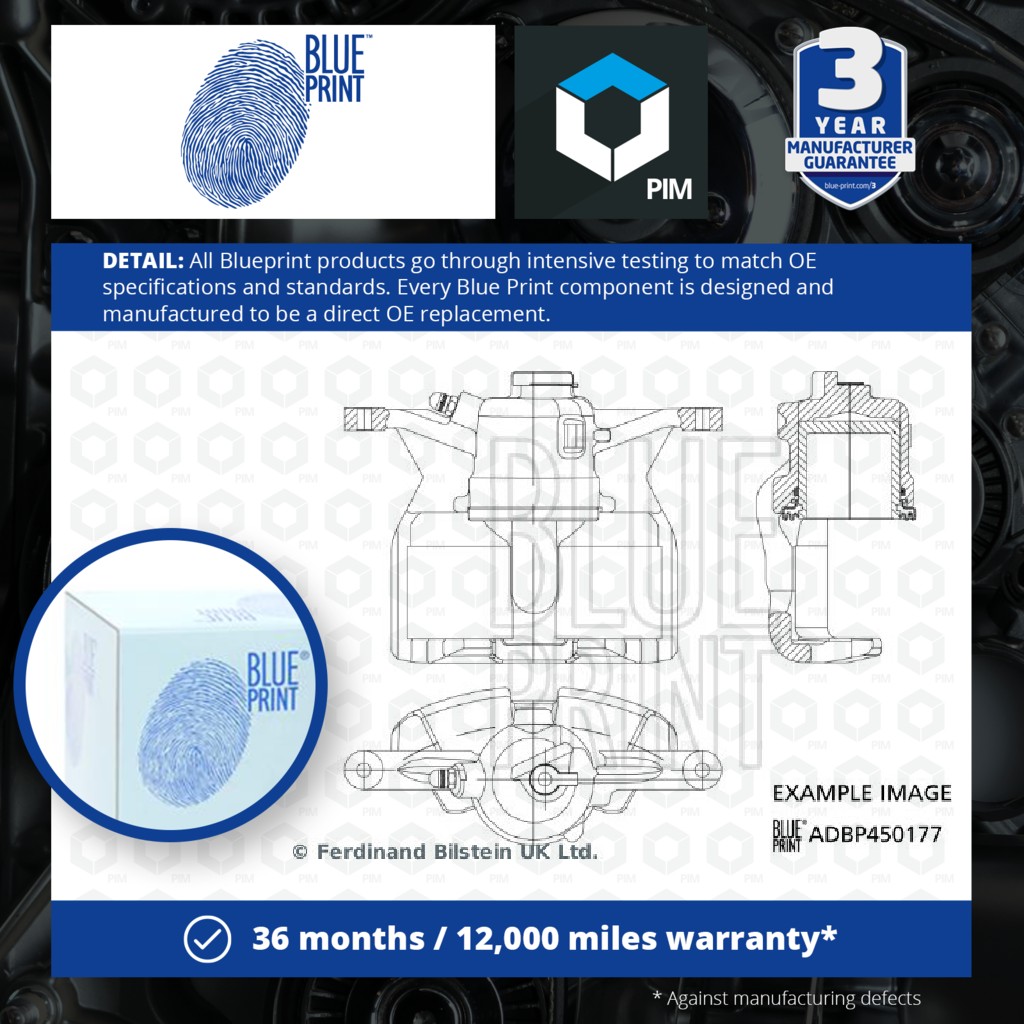 Blue Print Brake Caliper Rear Right ADBP450177 [PM2063957]