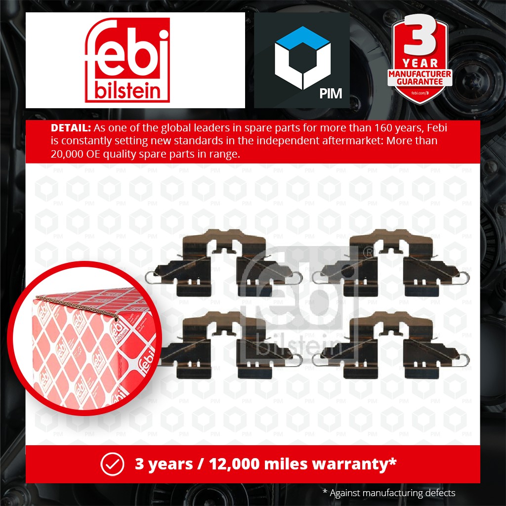 Febi Brake Pad Fitting Kit Rear 182473 [PM2062979]