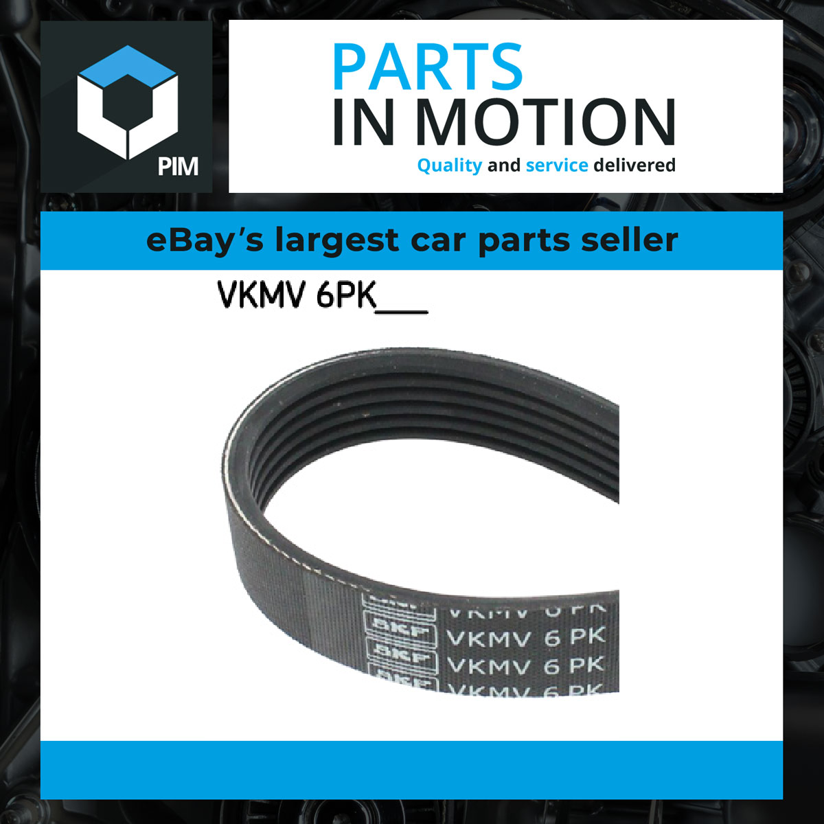 SKF 6 Rib Multi V Drive Belt VKMV6PK1420 [PM308370]