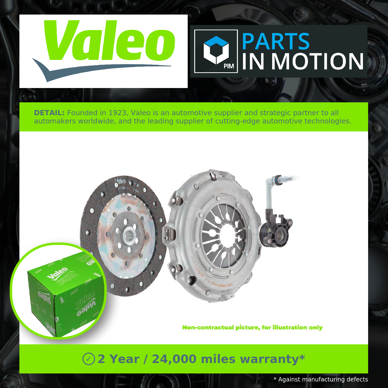 Valeo Clutch Kit 3pc (Cover+Plate+CSC) 834466 [PM1246237]