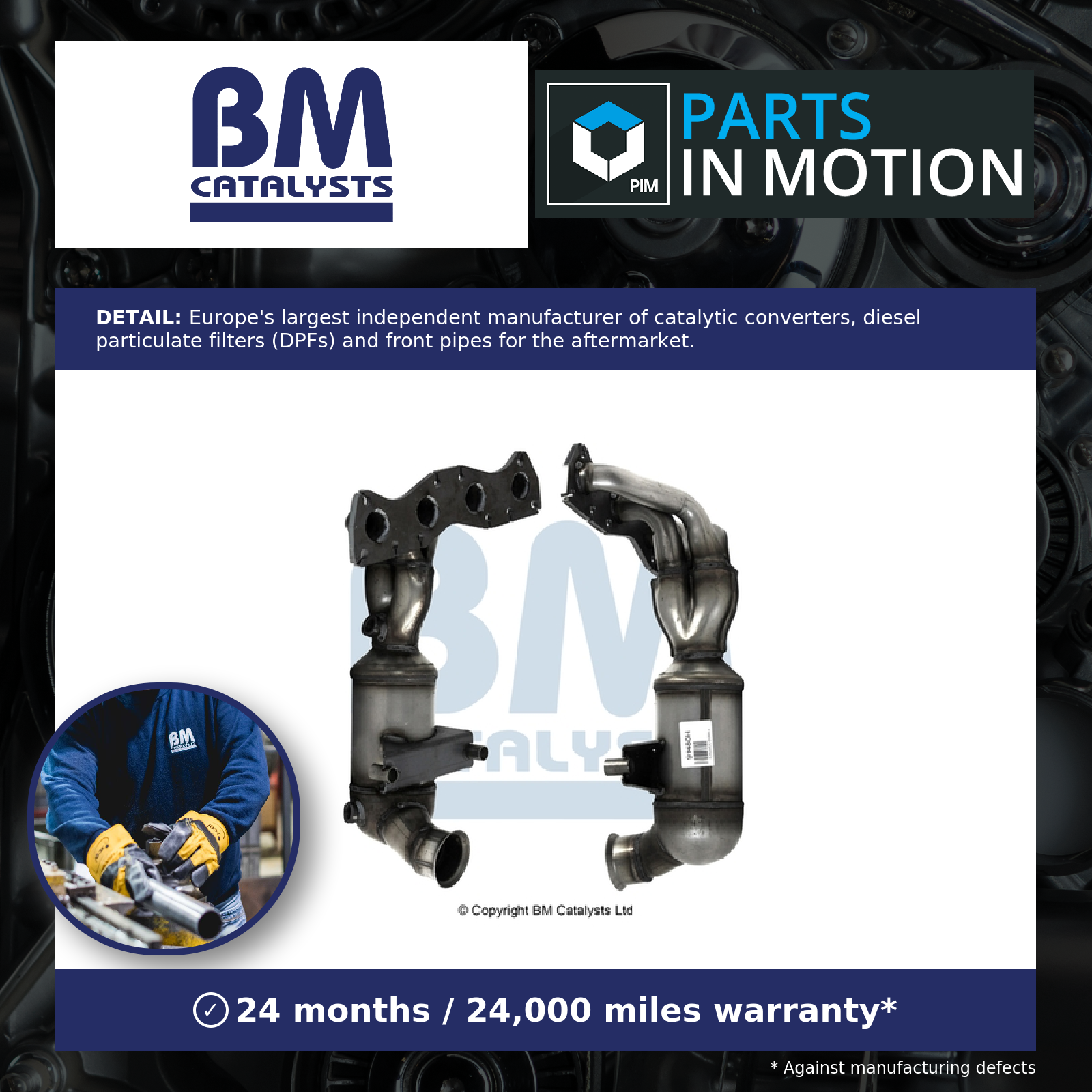 BM Catalysts Catalytic Converter Type Approved BM91480H [PM403643]