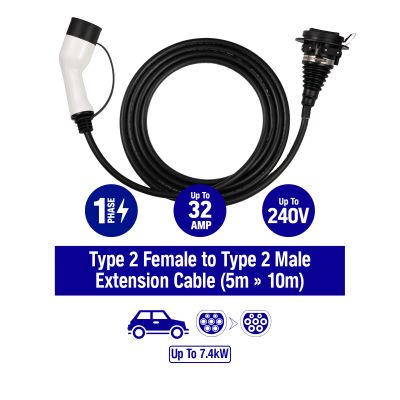 NAPA NEC105 Type 2 Charging Cable Extension