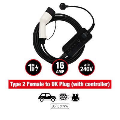 Apec AEC103 Type 2 Charging Cable UK Plug