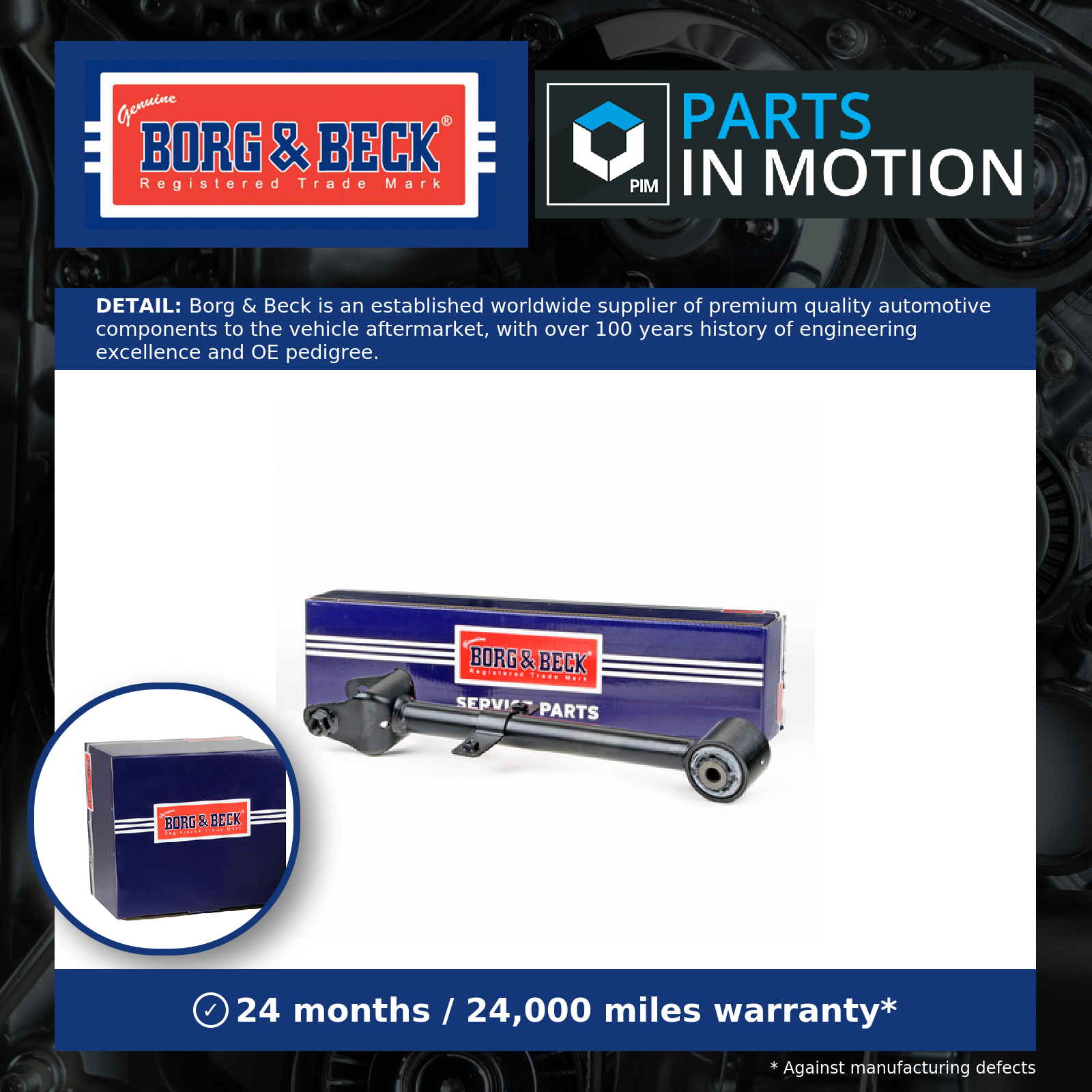 Borg & Beck Wishbone / Suspension Arm Rear Lower, Left BCA7904 [PM2049461]