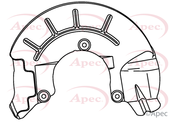 Apec Brake Disc Splash Panel Front Right ASG1144 [PM2049232]