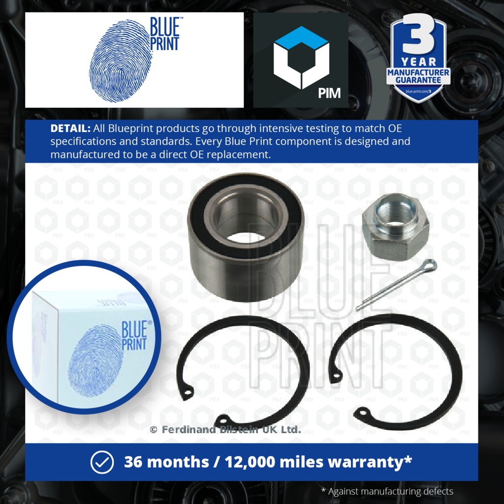 Blue Print Wheel Bearing Kit Front Left or Right ADBP820064 [PM2048493]