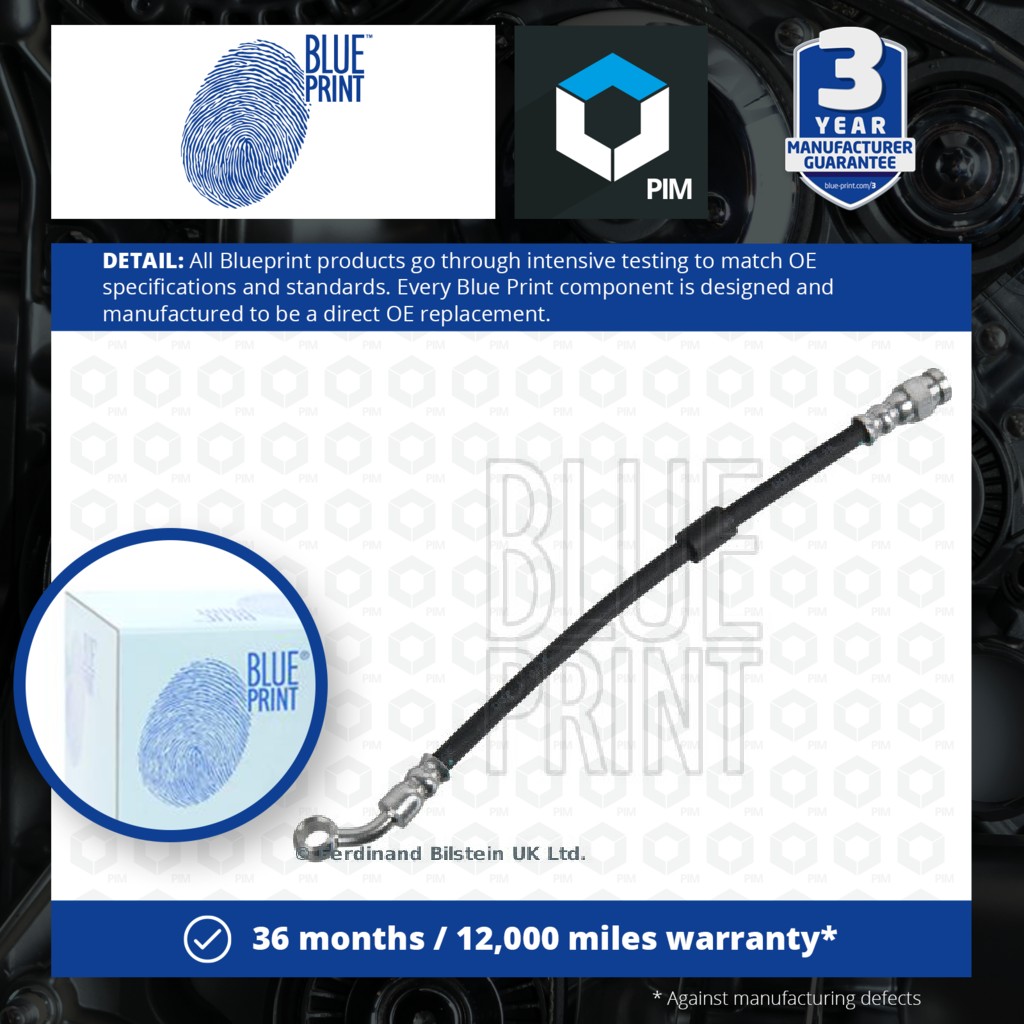 Blue Print Brake Hose Rear Left or Right ADBP530015 [PM2048454]