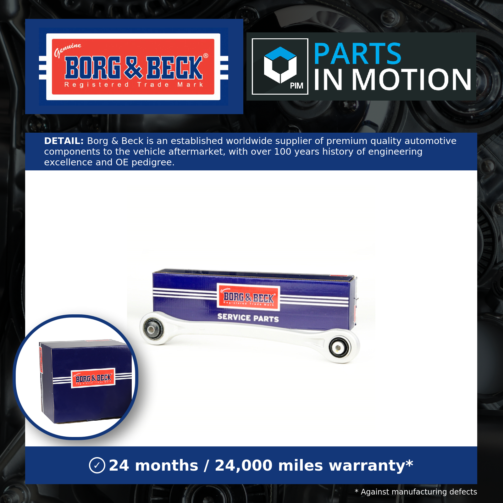 Borg & Beck Wishbone / Suspension Arm Rear Lower, Right BCA7901 [PM2044997]