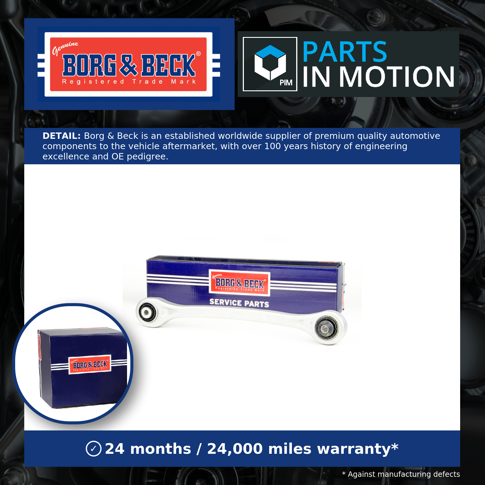 Borg & Beck Wishbone / Suspension Arm Rear Lower, Left BCA7900 [PM2044996]