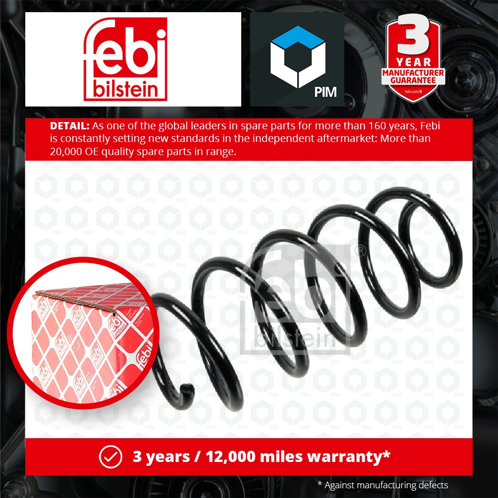 2x Febi Coil Spring Front 178702 [PM2036659]