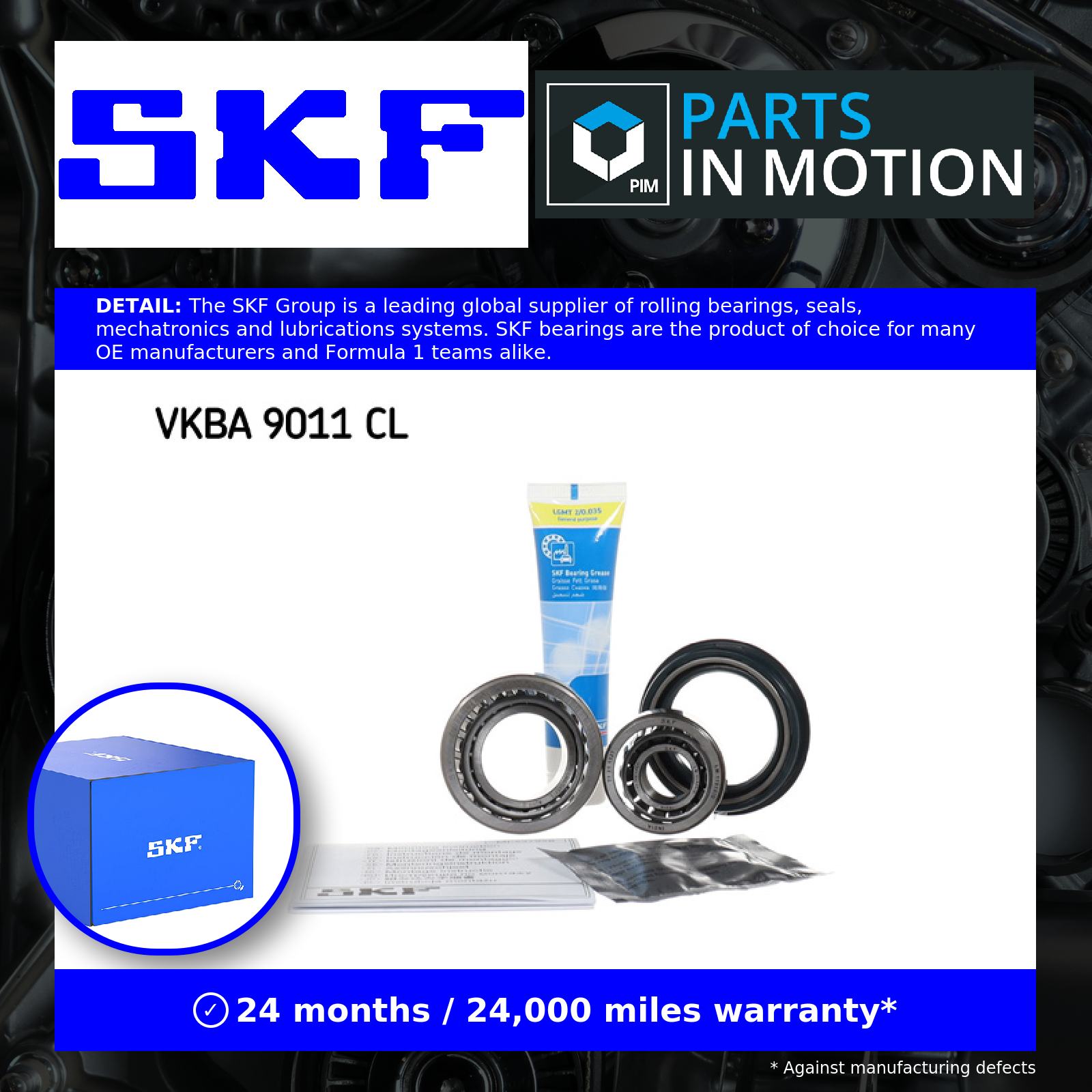 SKF Wheel Bearing Kit Front VKBA9011CL [PM2036159]
