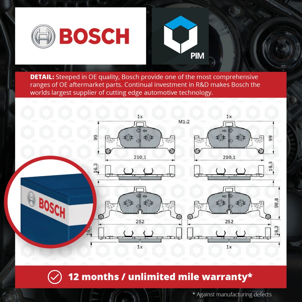 Bosch Brake Pads Set Front 0986424432 [PM2035710]