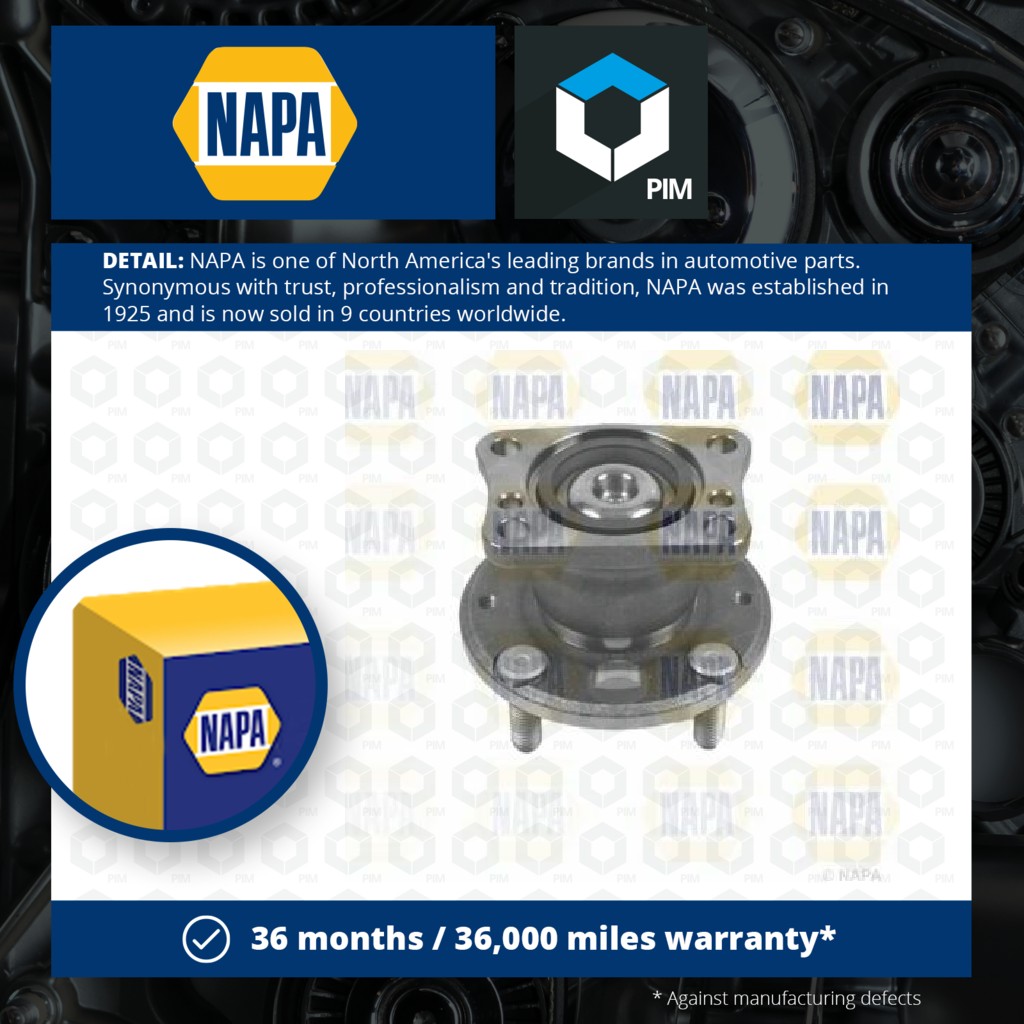 NAPA Wheel Bearing Kit Rear PWB1560 [PM2021670]