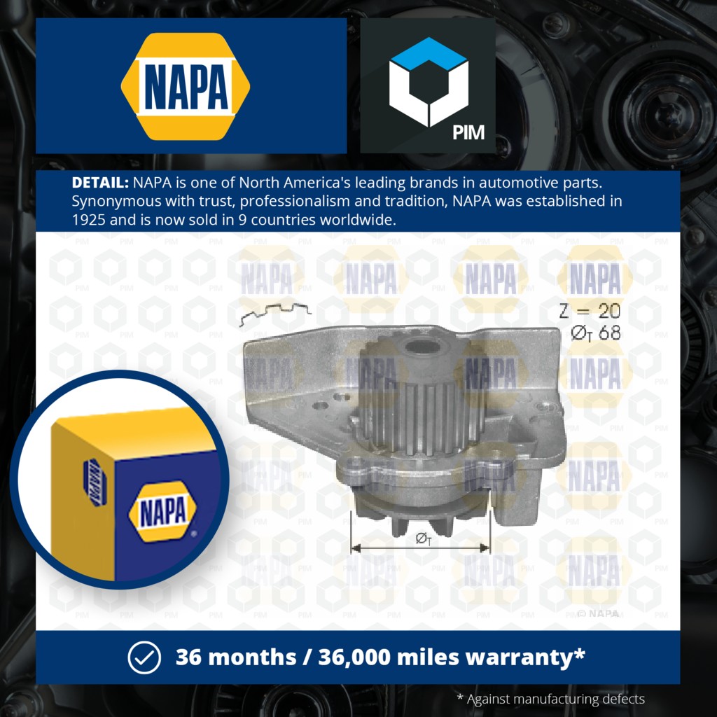 NAPA Water Pump NWP1546 [PM2021622]