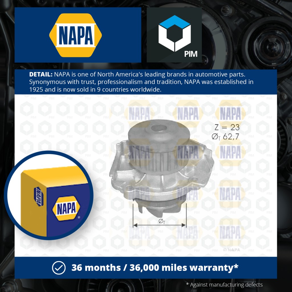 NAPA Water Pump NWP1500 [PM2021576]
