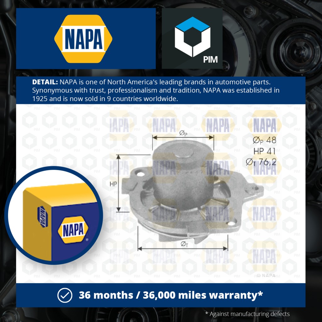 NAPA Water Pump NWP1499 [PM2021575]