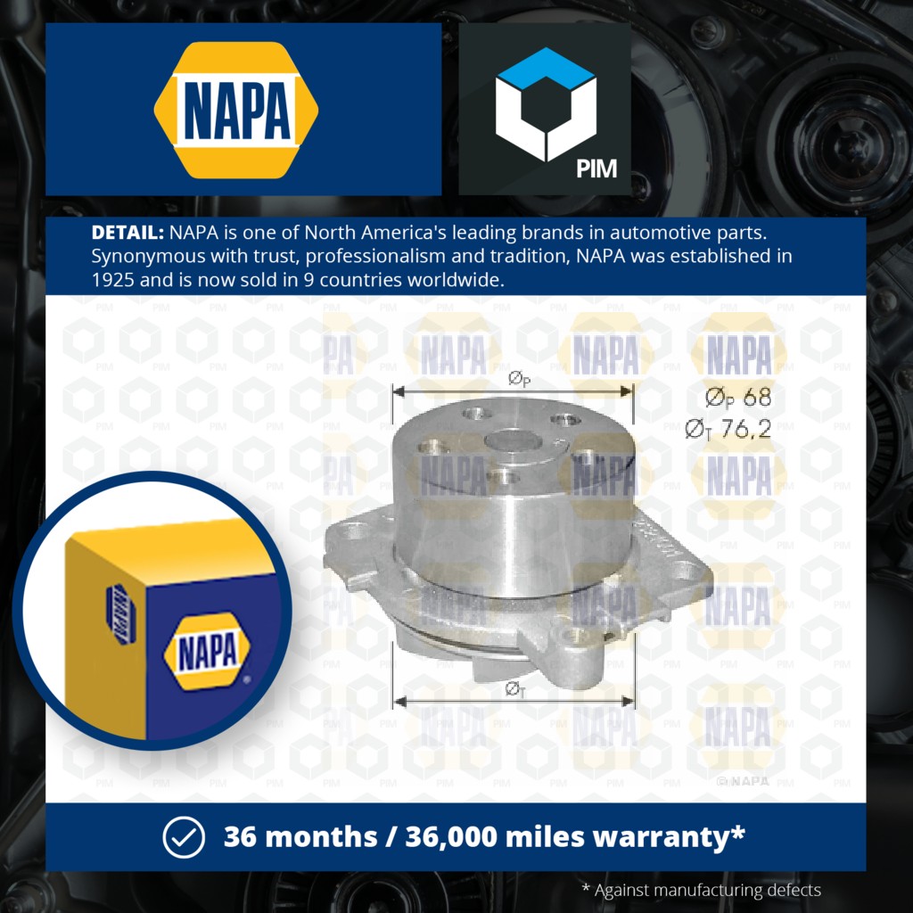 NAPA Water Pump NWP1488 [PM2021564]