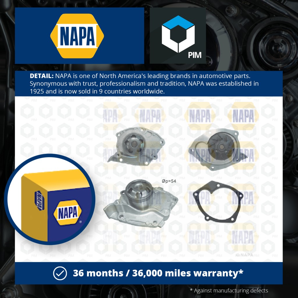 NAPA Water Pump NWP1454 [PM2021530]