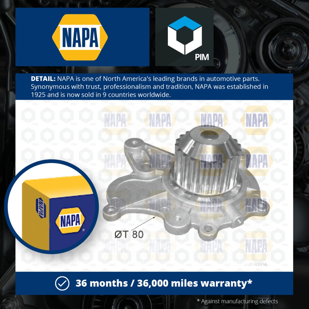 NAPA Water Pump NWP1250 [PM2021327]